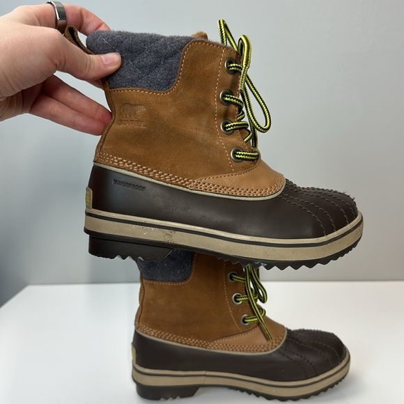 Sorel Slimpack ll Brown Winter Boots Size 2 - Picture 11 of 16